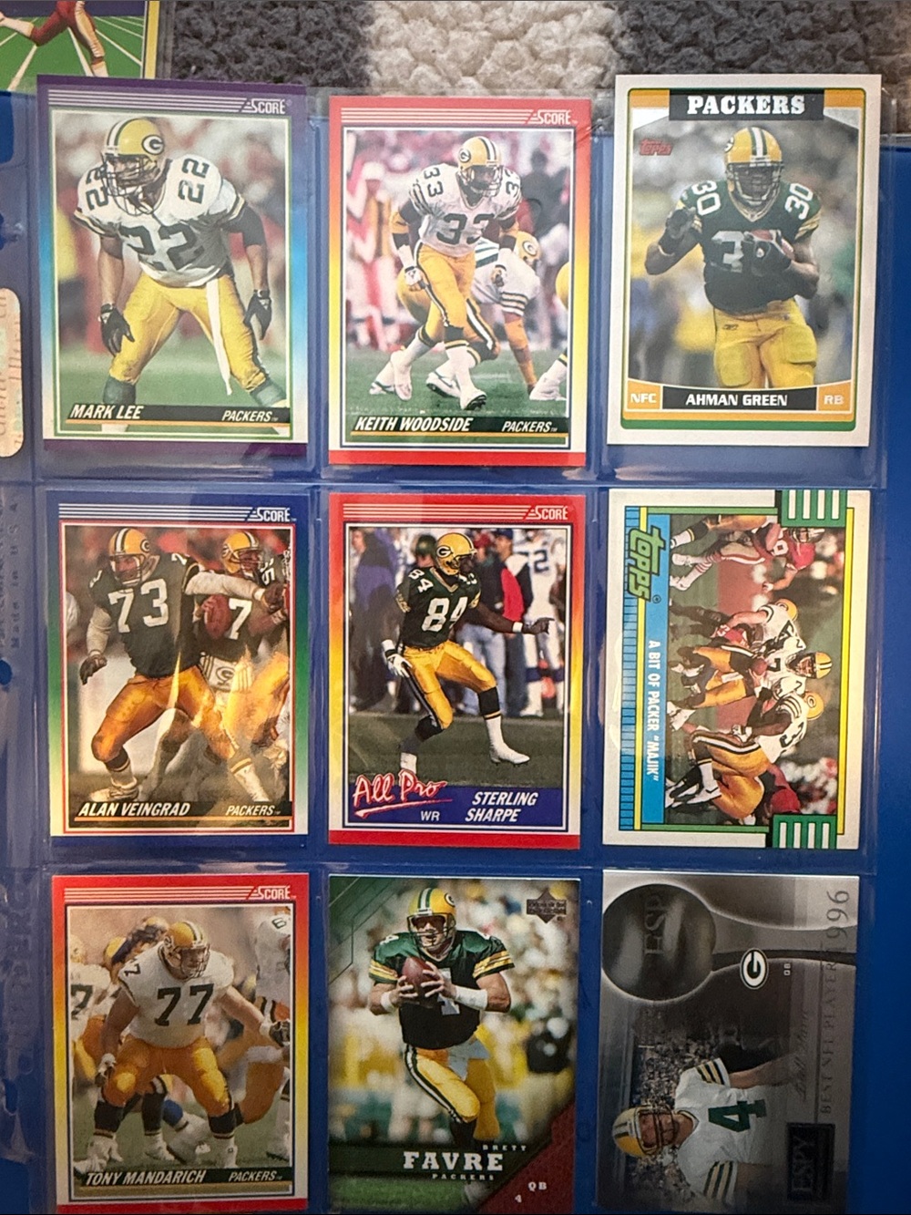 Green Bay Packers Football Card Set - Pack of Vintage Player Cards